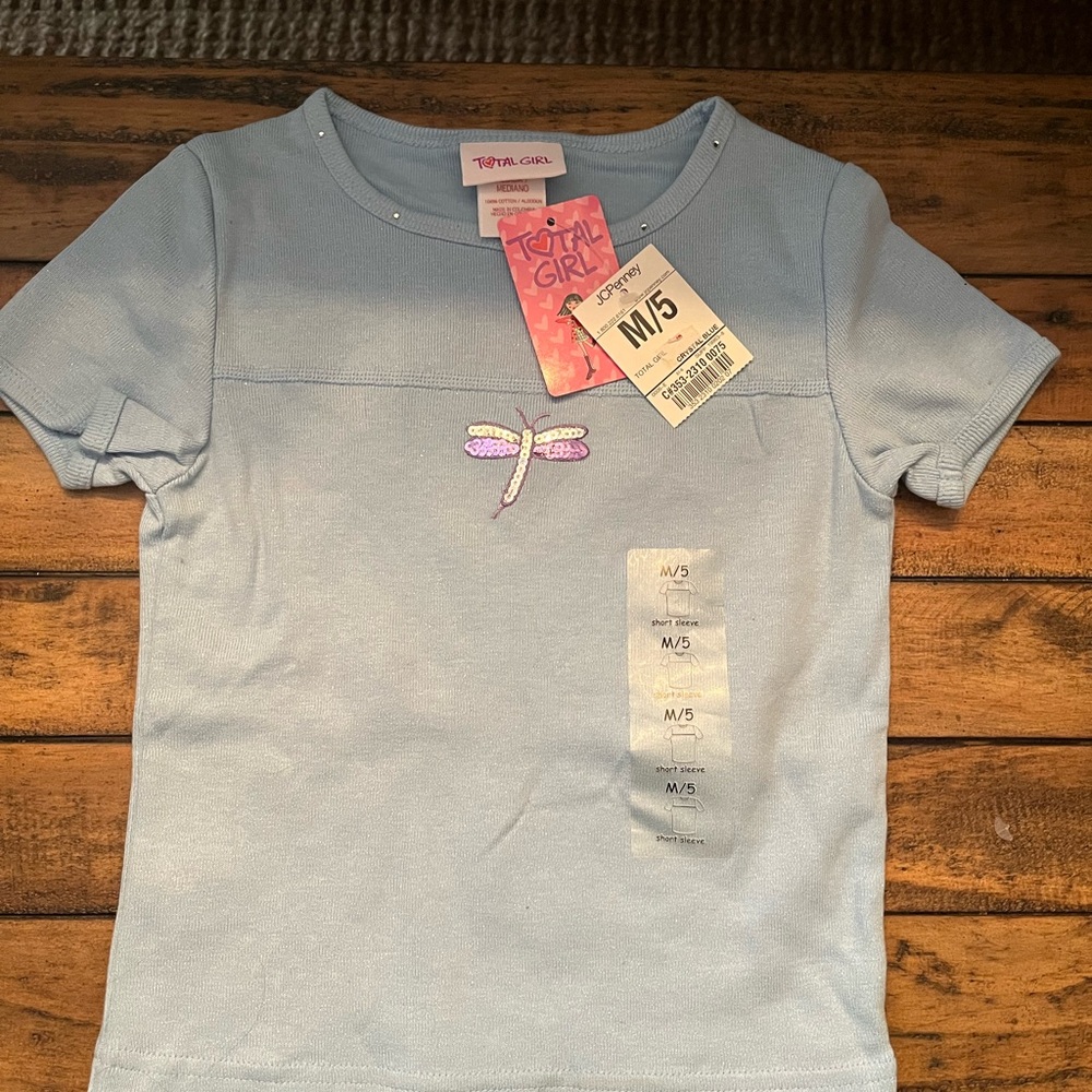 NWT Light Blue Dragonfly Tee Medium